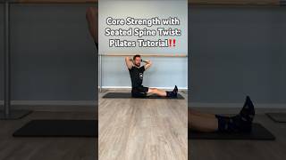 Core Strength with Seated Spine Twist Pilates Tutorialpilatesexercises workouttips [upl. by Aleik]