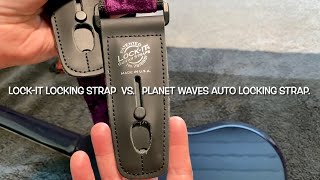 Lockit locking guitar strap vs Planet Waves auto locking strap on Gibson SG [upl. by Zigrang]