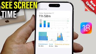 How To See Screen Time On iOS 18 [upl. by Atnim]