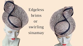 Making hats  How to form an edgeless brim or how to swirl sinamay for hats [upl. by Adnolrehs86]