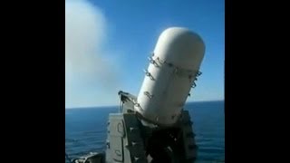 20mm Phalanx CIWS Shooting Missile Closeup View [upl. by Heinrike947]