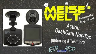 Action  DashCam NorTec unboxing amp Testfahrt [upl. by Lorn300]