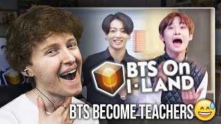 BTS BECOME TEACHERS BTS ILand Episode 7  Reaction [upl. by Ahsonek509]