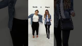 Look plus size com calça skinny preta jaqueta jeans bota preta lookplussize modaplussize [upl. by Niroht26]