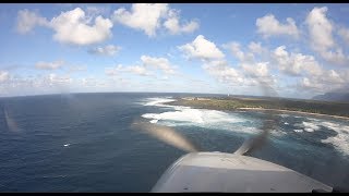 Kalaupapa Airport PHLU Landing Runway 5  Molokai Island Hawaii [upl. by Solracsiul]