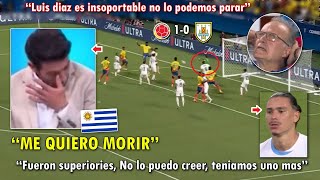 DESTROZADOS PERIODISTAS URUGUAYOS REACCIONARON ASI A COLOMBIA VS URUGUAY 10 HOY [upl. by Sutit]