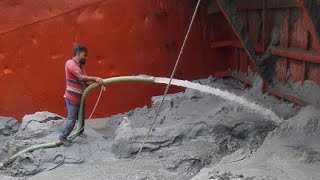 Unloading sand form ship 5 [upl. by Llesirg380]