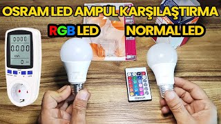 OSRAM RGB Led Ampul VS Osram Normal LED Ampul  Karşılaştırma  Renkli Ampul İnceleme [upl. by Koral]