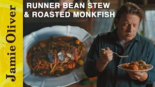 Runner Bean Stew amp Roasted Monkfish  Jamie Cooks Autumn  Channel 4 Mondays 8pm [upl. by Akemehs335]