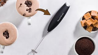 Peach Street Handheld Milk Frother Review  The Perfect Froth in Seconds [upl. by Rafaj]