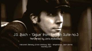 JS Bach  Gigue from English Suite 3 [upl. by Ahseinod]