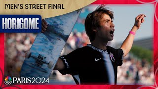 Horigome defends mens street gold Eaton Huston medal for Team USA  Paris Olympics  NBC Sports [upl. by Johen]