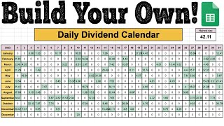 How to Build a Daily Dividend Calendar in Google Sheets Track your Dividend Income [upl. by Casteel]