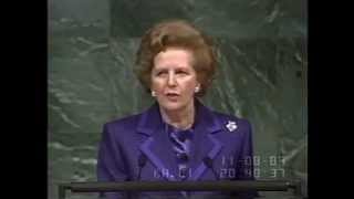 Margaret Thatcher  UN General Assembly Climate Change Speech 1989 [upl. by Ignaz]