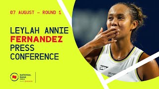 PRESS CONFERENCE  LEYLAH ANNIE FERNANDEZ  ROUND 1  OBN24 [upl. by Paget]