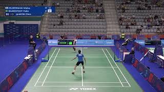 MS  Burestedt Felix vs Zilberman Misha  European Games 2023  Badminton Highlights [upl. by Ayikal]