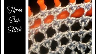 How to Loom Knit the Three Step Stitch Lace Pattern  You can use Round or Long Loom [upl. by Deutsch656]