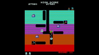 Zig Zag Arcade Longplay 1982 Dig Dug conversion Galaxian hardware [upl. by Koblick]