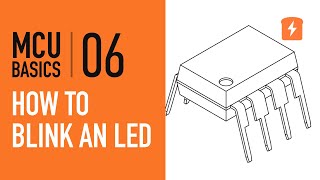 How to Blink an LED  Part 6 Microcontroller Basics PIC10F200 [upl. by Rosalee956]