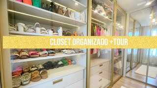 Organização completa no closet  tour detalhado [upl. by Barnebas]