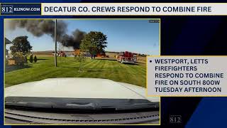 Westport Letts respond to combine fire Tuesday [upl. by Gnues915]