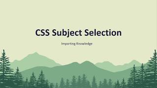 CSS Subject Selection Full Guide  CSS Guidance Lecture 4  CSS 2021onwards  Urdu [upl. by Llennod]