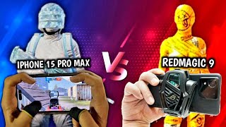 REDMAGIC 9 VS IPHONE 15 PRO MAX ☆ 1V1 CHALLENGE  PUBG MOBILE [upl. by Nattie]