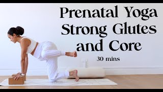 Prenatal Glutes and Core  Yoga with Katrina [upl. by Pettifer791]