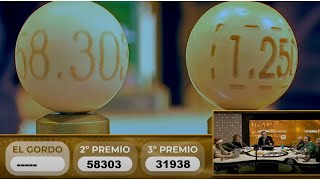 Segundo premio 58303 de la LOTERÍA NAVIDAD dotado con 1250000€ [upl. by Kalbli]