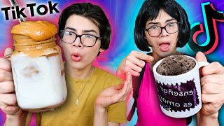 ¡PROBANDO LA COMIDA MÁS VIRAL DE TIKTOK 🤩🔥Estos FOOD HACKS ¿Funcionan [upl. by Mikel]