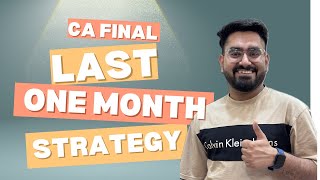 Ultimate Revision Strategy for last 1 month  CA Final  AFM  FR  Audit cafinal castudents [upl. by Nosemyaj]