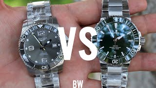 Longines Hydroconquest vs Oris Aquis  2k Diver Comparison [upl. by Ileyan909]