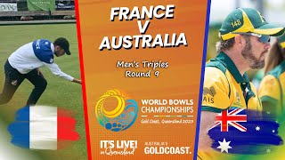 2023 World Bowls Championships  Mens Triples  Round 9  France v Australia [upl. by Eiram]