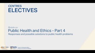 Public Health and Ethics Possible Responses and Solutions to Public Health Problems [upl. by Yhotmit]