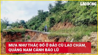 Mưa như thác đổ ở đảo Cù Lao Chàm Quảng Nam cảnh báo lũ  Báo Lao Động [upl. by Adnawt686]