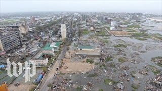 View the destruction from Cyclone Idai in Mozambique [upl. by Nodnahs]