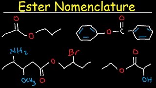 Naming Esters  IUPAC Nomenclature Branches Substituents amp Benzene Rings  Organic Chemistry [upl. by Lorrad]