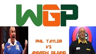 PDC World Grand Prix 2014  Second Round  Taylor VS Gilding [upl. by Mas633]