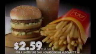 McDonalds Value Pack Commercial 1985 [upl. by Leizahaj]