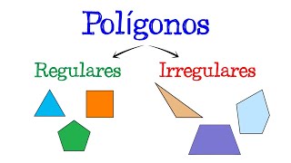 🔵 Polígonos Regulares e Irregulares 🟥 ¿Qué son y Ejemplos Fácil y Rápido  MATEMÁTICAS [upl. by Ocirred]