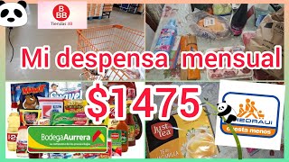 Mi despensa mensual 1475 pesos con precio ❤️ [upl. by Ardra422]