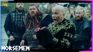 Jarl vargs hands get chopped😂Norsemen funniest epic fight quotokay FATSO send me to valhala quot😎4k [upl. by Adnertal]