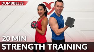 20 Min Strength Training at Home  No Repeat Full Body Dumbbell Workout for Women amp Men with Weights [upl. by Happ]