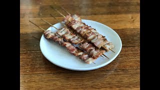 Japanese Style Grilled Pork Belly Skewer [upl. by Lenneuq412]