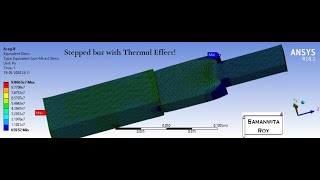 Static Structural I With Thermal Effect I Problem 8  ANSYS Workbench I Basic Tutorials [upl. by Silirama]