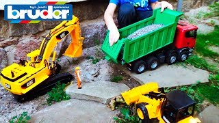 Car toy video for kids Excavator and Construction Trucks for Children learn [upl. by Betteann]