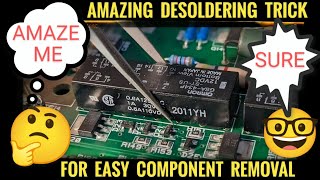 Desoldering Made Easy  Amazing Trick  Soldering Tutorial [upl. by Gannon]