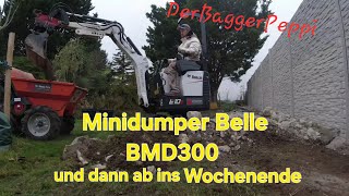 Mein Minidumper von Belle DerBaggerPeppi Mit Bobcat E10z [upl. by Nickles754]