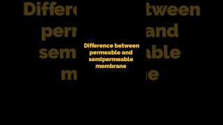 difference between permeable and semipermeable membrane l what is semipermeable membrane [upl. by Giffie788]