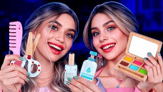 ASMR Wooden Pampering Roleplay Skincare and Makeup for You [upl. by Meehyr]